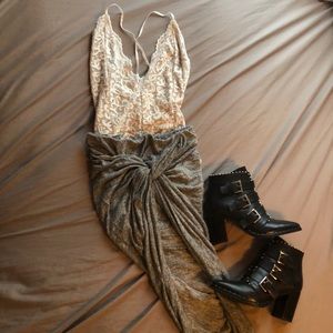 Asymmetrical Grey Skirt